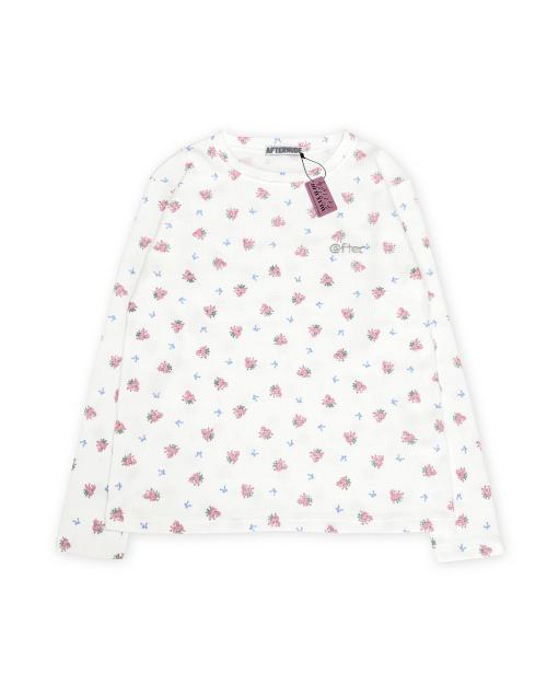 미니 플로럴 와플 롱슬리브 (아이보리)