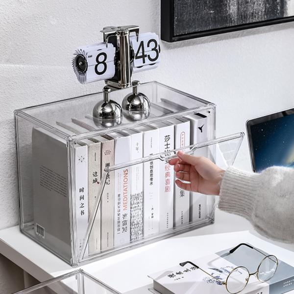 투명 쇼케이스 책 정리함 이동식 책장 다용도 진열장
