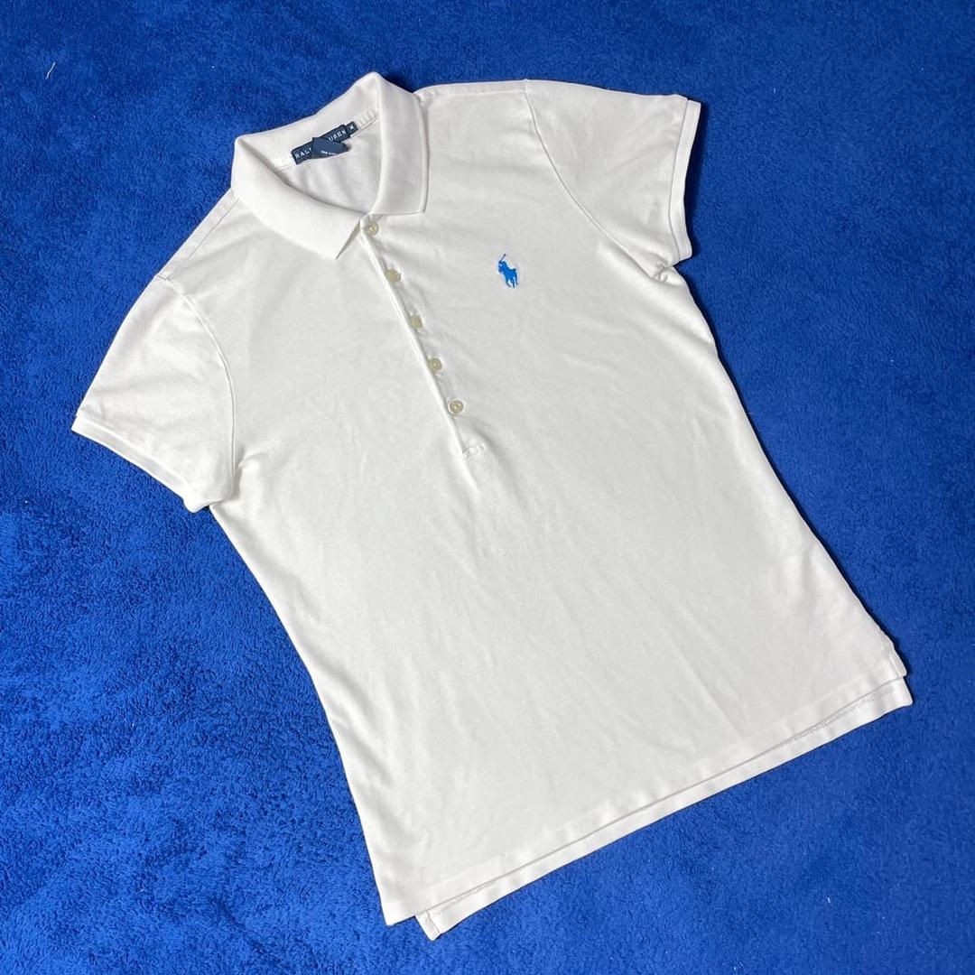 랄프로렌 화이트 반팔 카라 티 | 후루츠패밀리
