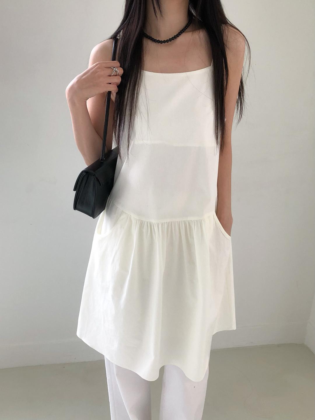 bustier midi dress ( ivory )