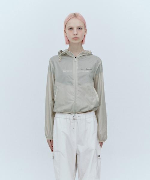 POLYESTER WINDBREAKER JACKET_BEIGE