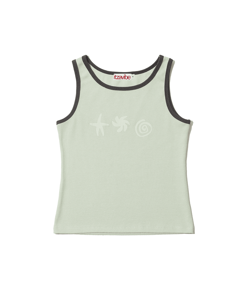 DOODLE SLEEVELESS - GREEN