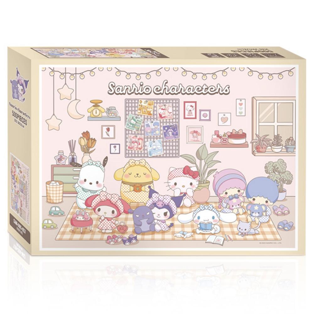 산리오퍼즐 500 피스 직소 퍼즐 맞추기 파자마파티