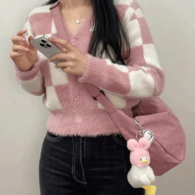 [가방+키링] 퍼피 코듀로이 크로스백 숄더백 호보백 키링 세트 에코백 강아지 골덴 가방 데일리룩 데일리백 no.1804