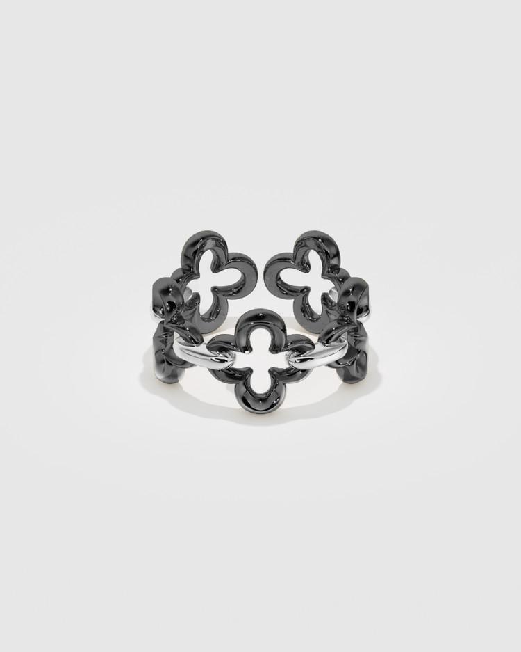 고딕 플라워 체인 링(프리사이즈)