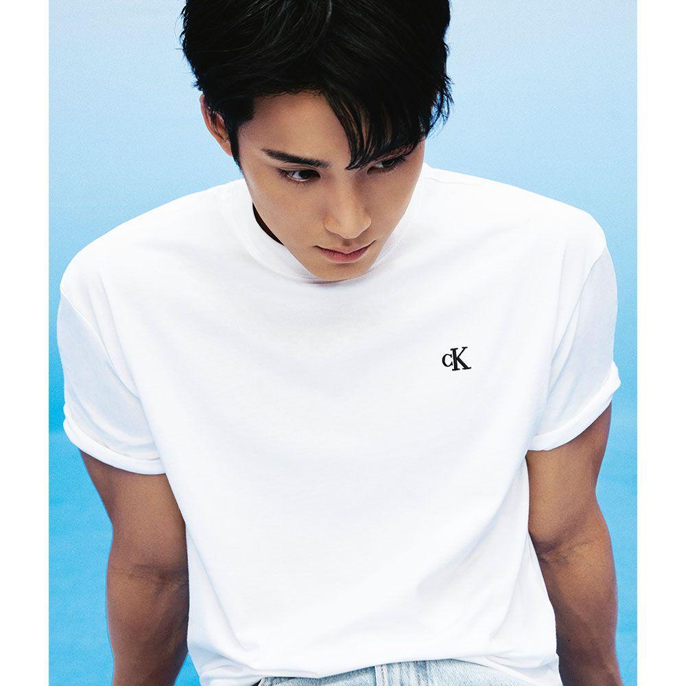 [세븐틴 민규 착용]6color 남 릴렉스핏 아카이브 로고 반팔 티셔츠 40HM229 (화이트,블랙,그레이,블루,옐로우,브라운) 40HM229