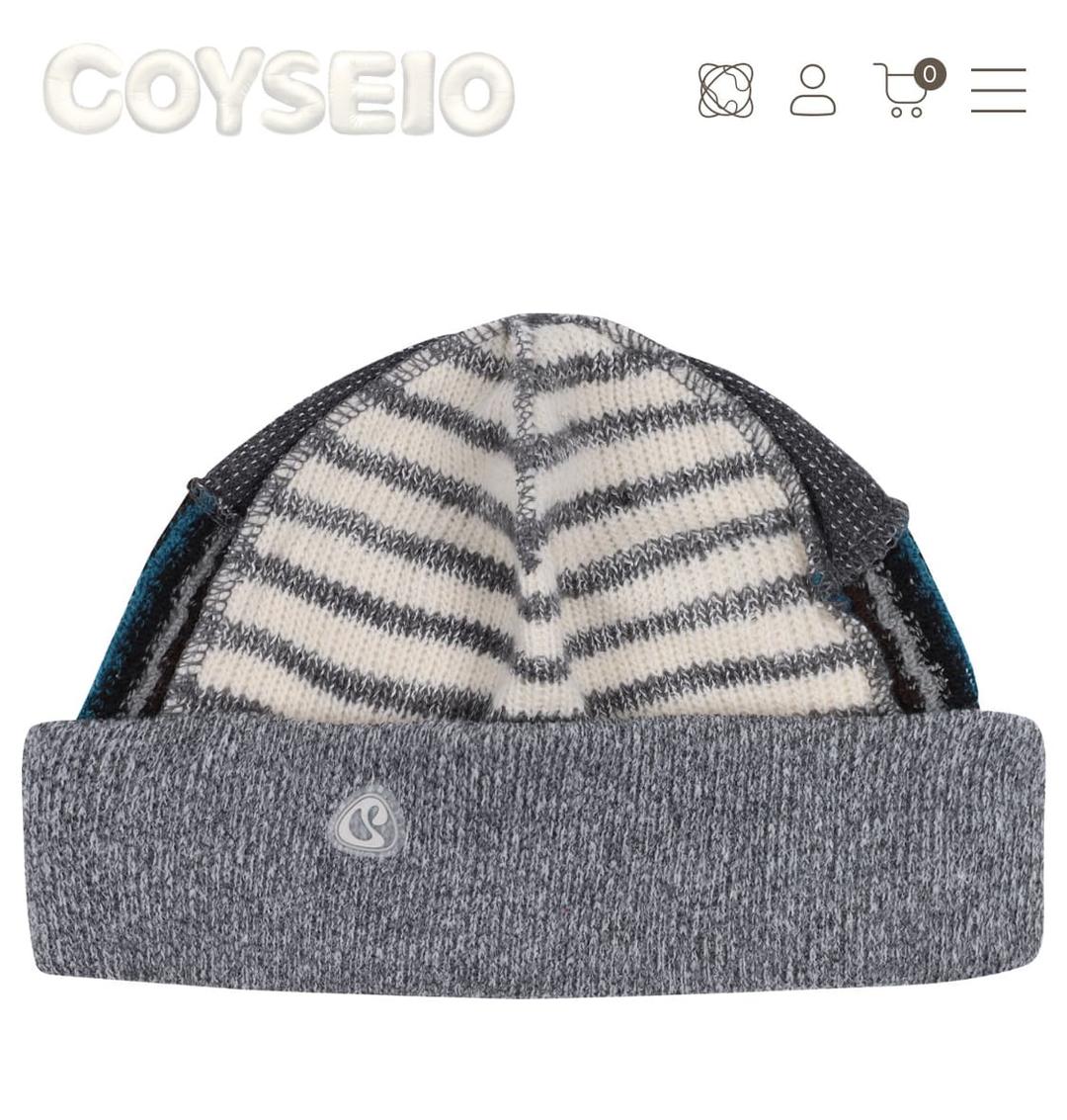 코이세이오 패치워크 비니 그레이 새상품 | 후루츠패밀리