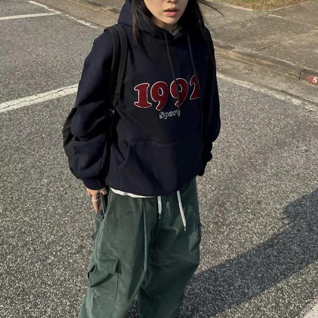 부클 기모 오버핏 후드티