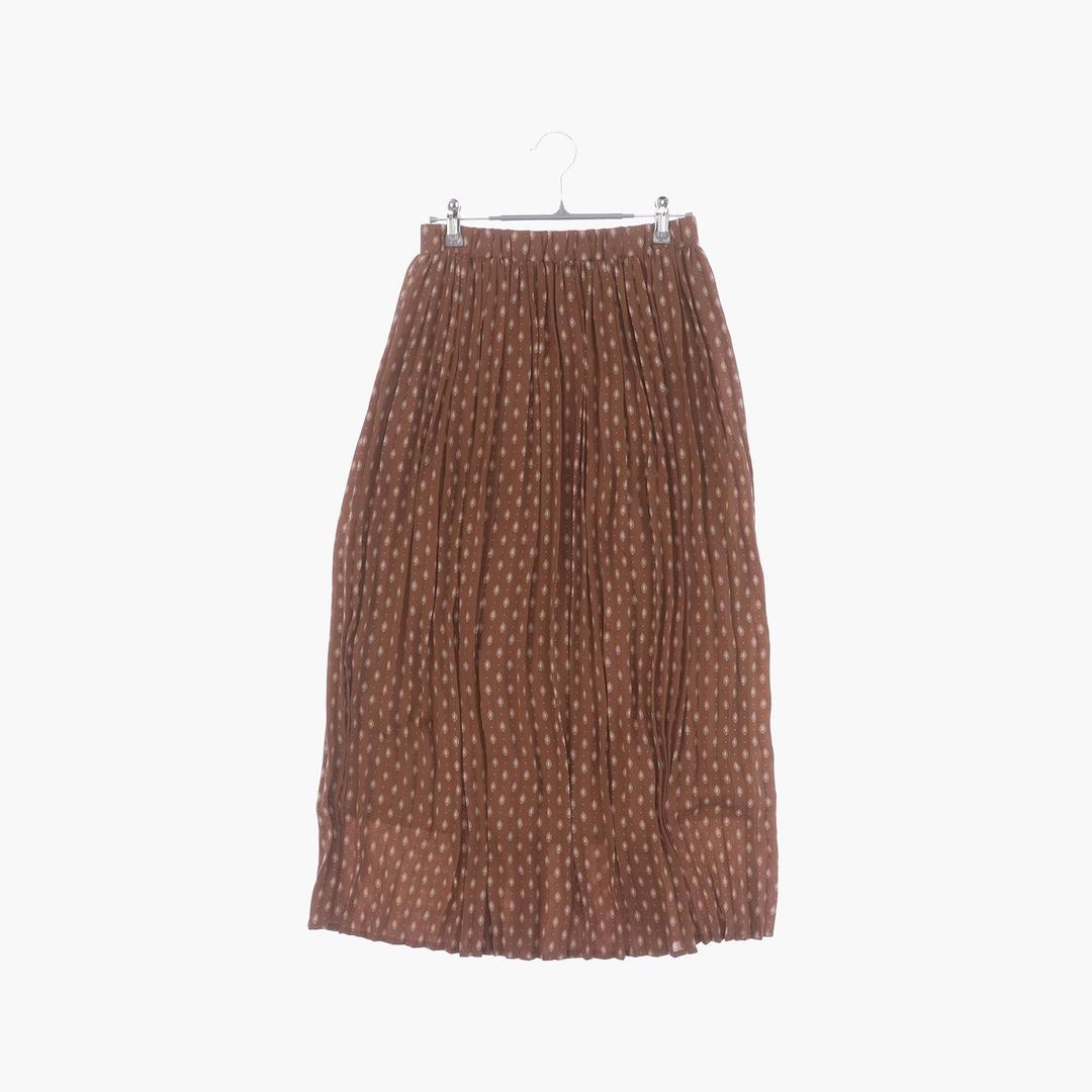 폴리 밴딩 플리츠 롱 스커트 여자 30cm