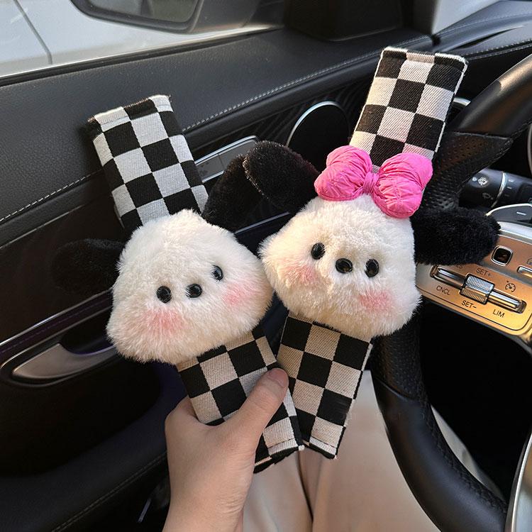 포차코 안전벨트 체크보드 인형