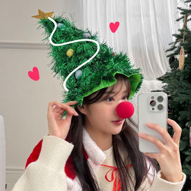 [연말파티소품] 크리스마스 파티 고깔 트리 루돌프 산타 용품 장식 머리띠 헤어핀 모음 14type