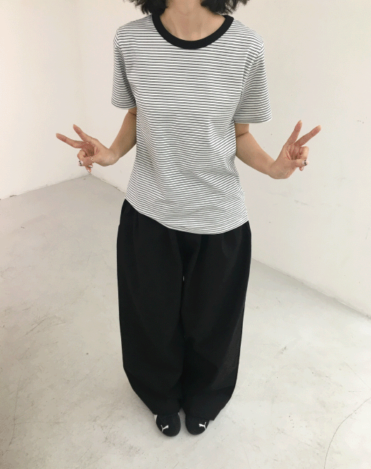 솔꾸 휴이 단가라 반팔티 (3color)