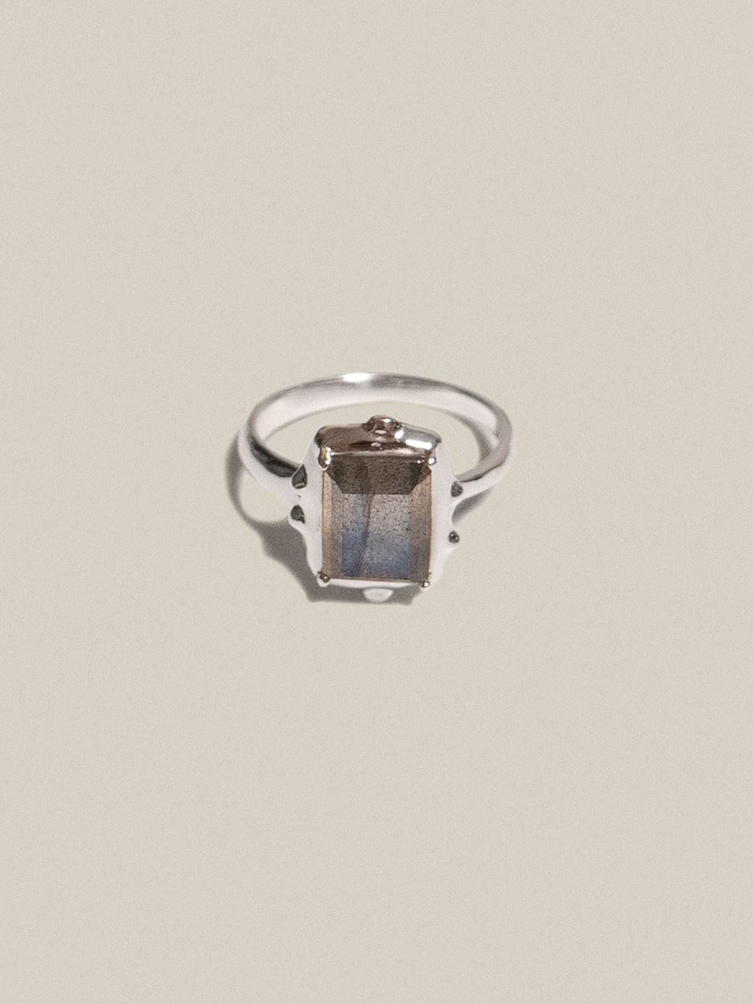 Square Labradorite Ring