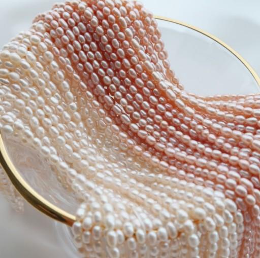 [써지컬/925실버]AAA급 쌀알 밥풀 진주 목걸이