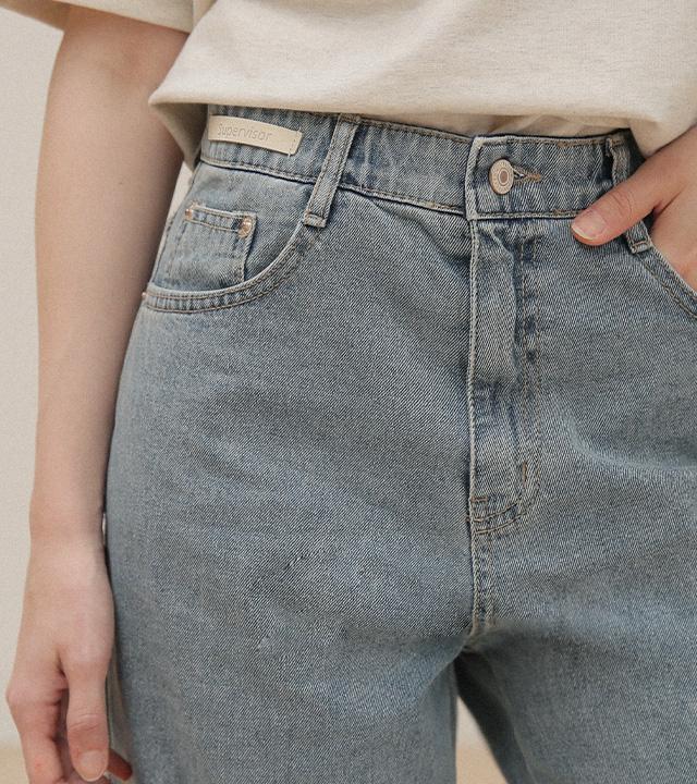 무료배송🌈[RR]제리 라벨링 사선 배기팬츠