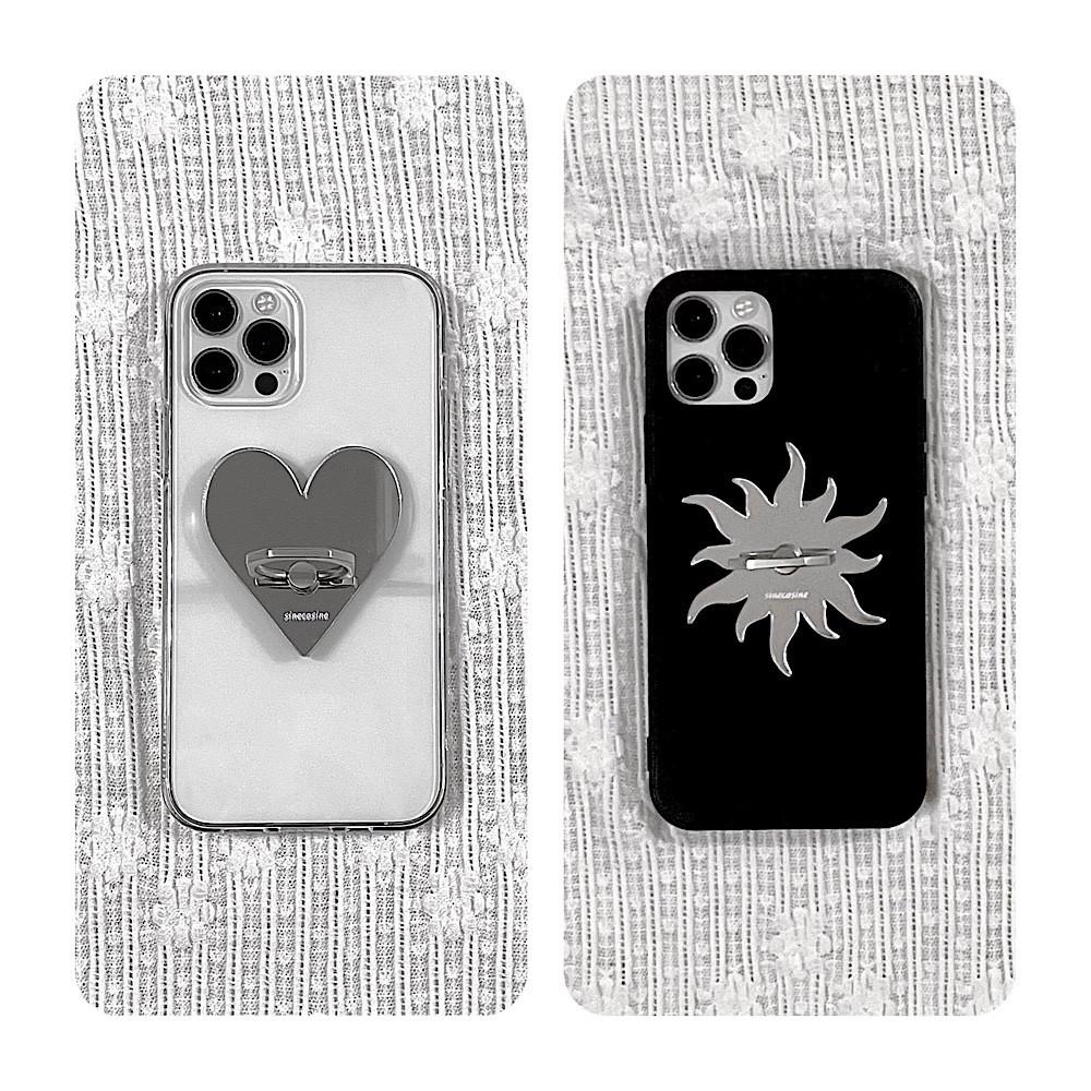 [set] Mirror ring tok & case : 하트 태양 거울 케이스 , 사인코사인