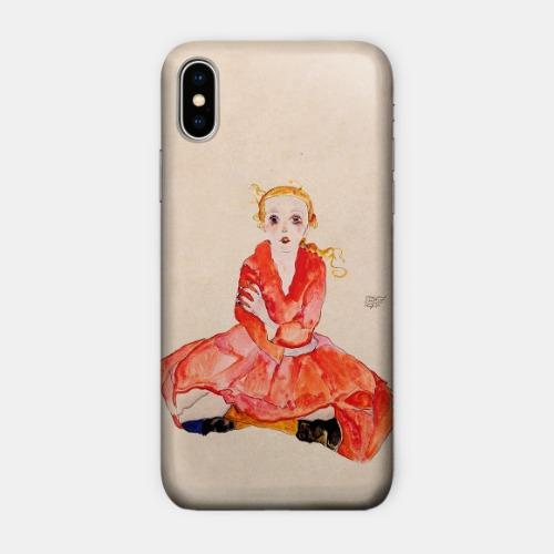 [케이스뮤지엄 명화 케이스][에곤 쉴레] 정면으로 마주앉은 소녀