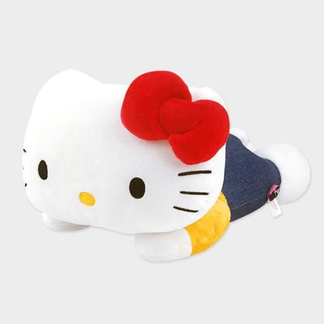 헬로키티 데님라이닝 인형 레드리본