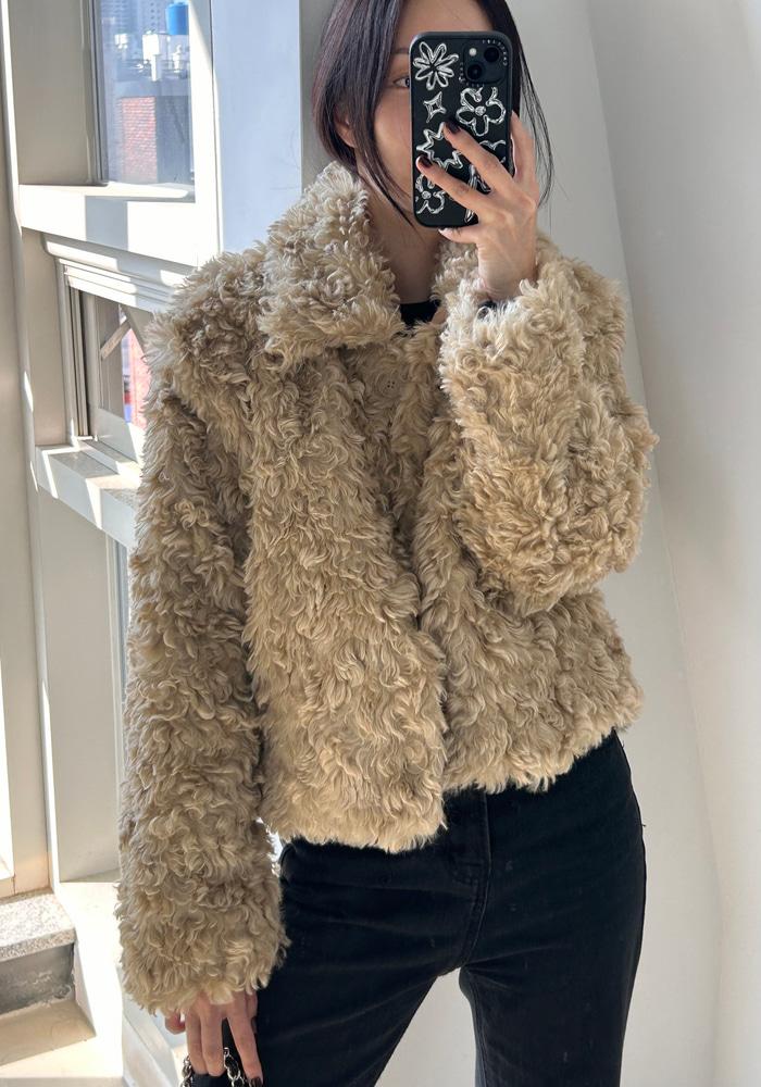 TEDDY 토스카나 퍼 크롭자켓