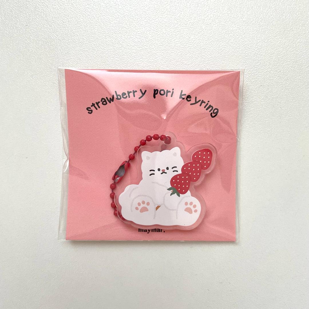 [메이마르] 딸기포리 아크릴키링