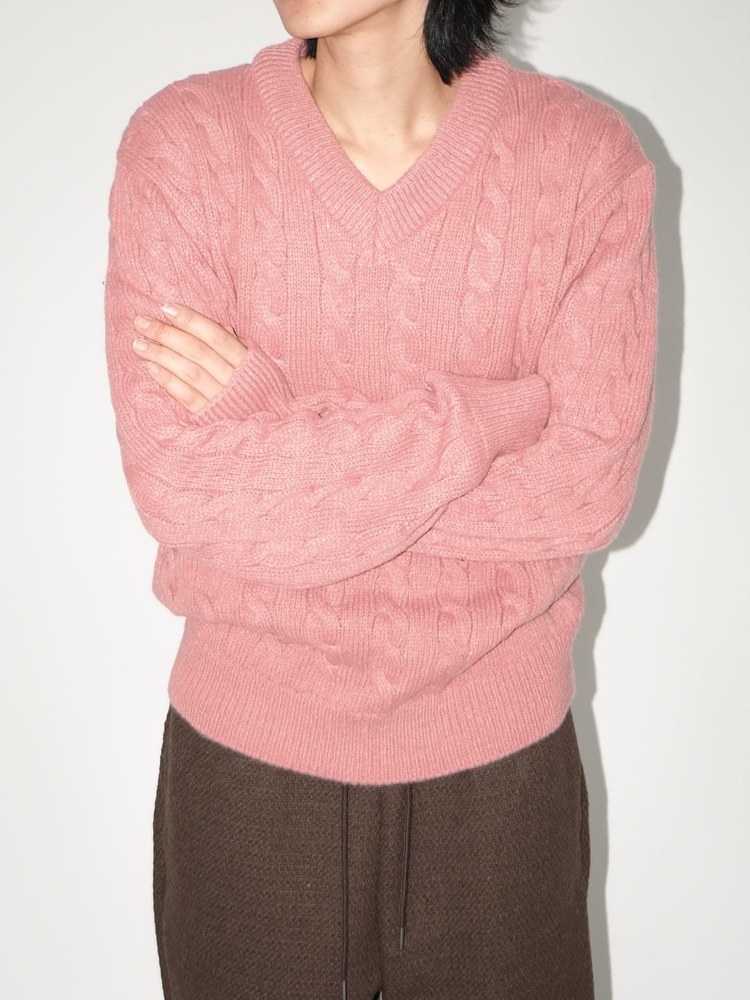 *기획전 할인 H.M Cable V-neck Knit