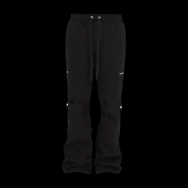 SIDE ZIPPER SNAP PANTS [BLACK]