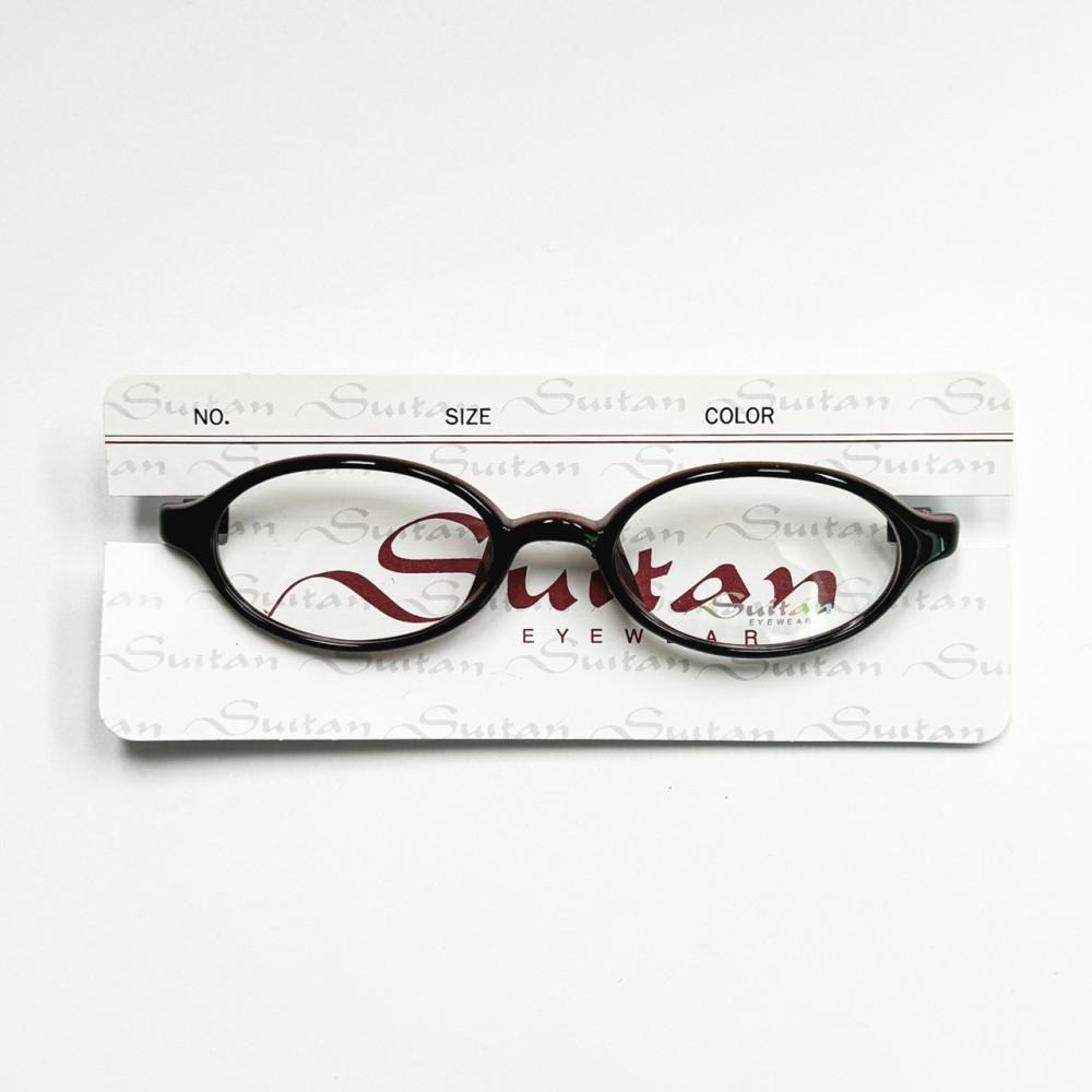 [중고] Suitan 블랙 레드 라운드 뿔테 빈티지안경 데드스탁 : 올드올즈