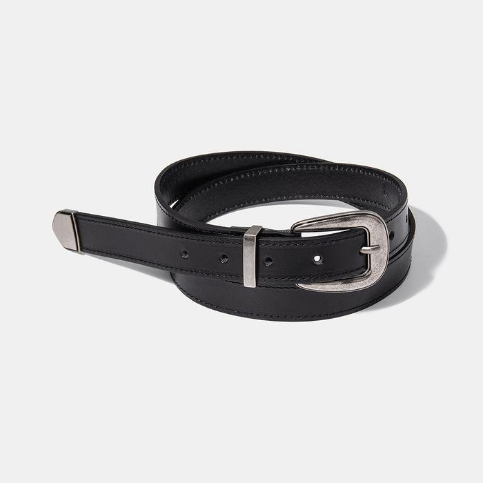 western round square belt (T010_black)