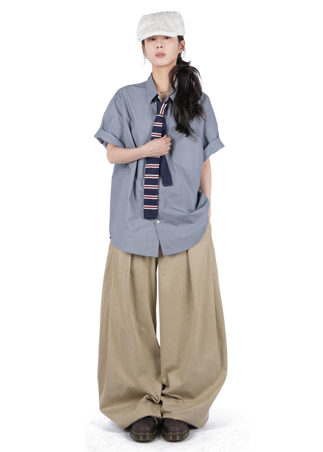 PLEATS CHINO BALLOON PANTS