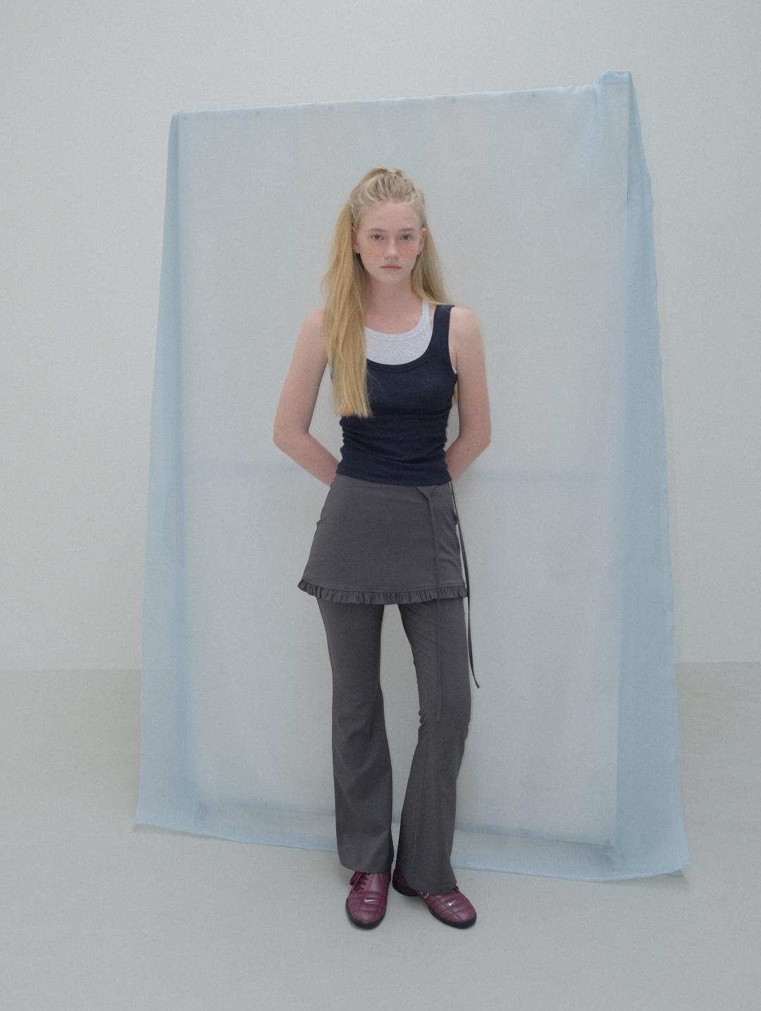 Silling pants skirt set - charcoal