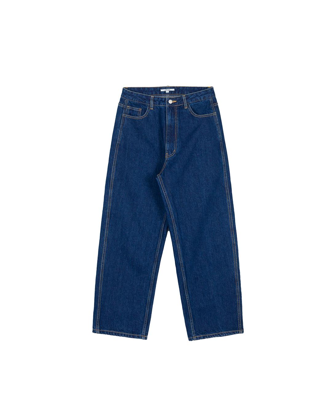 WIDE DENIM PANTS ONE-WASHED