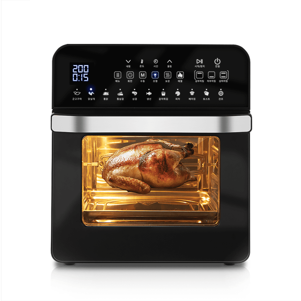 재원전자 3세대 고급형 에어프라이어 (그릴 에어프라이어 오븐 식품건조 360도 로티세리 토스터) 대용량 저소음