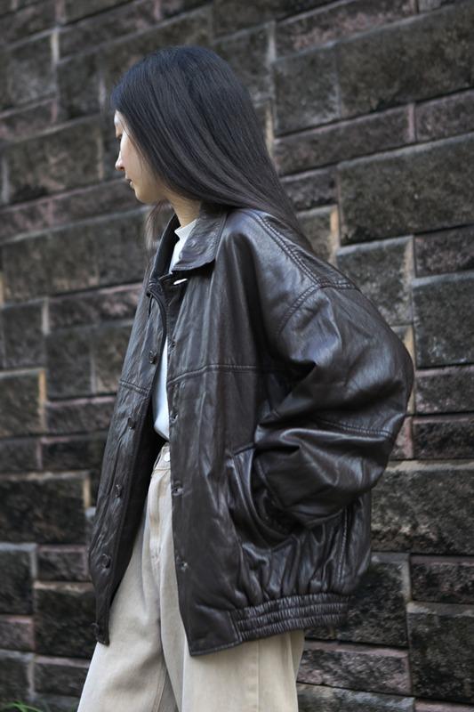 소프트 레더 블루종to.j414(2color)