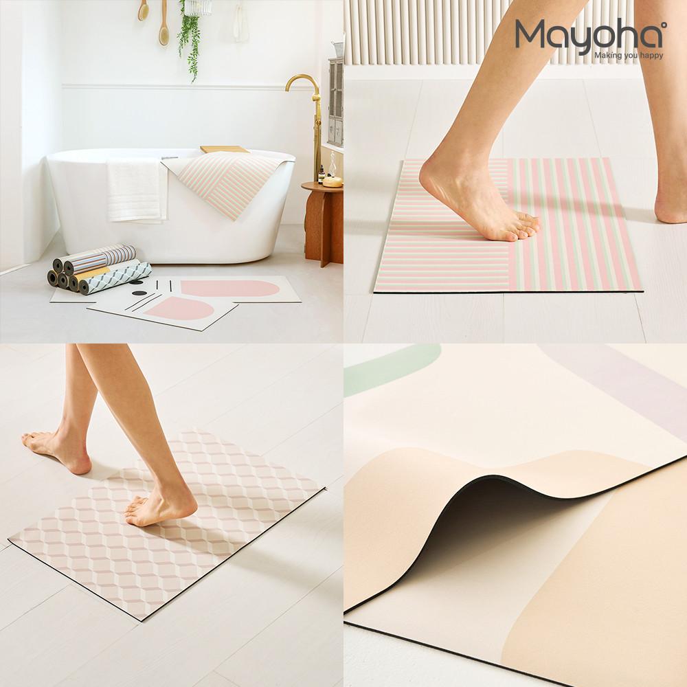 마요하 빨아쓰는 소프트 규조토 발매트 8color 3세대 규조토 미끄럼방지 (40x60, 45x120)