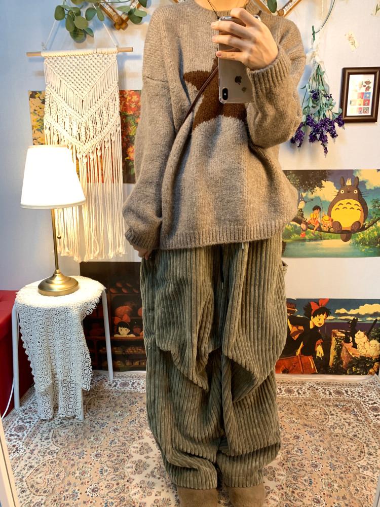 Soft golgi shirring pants ( khaki )