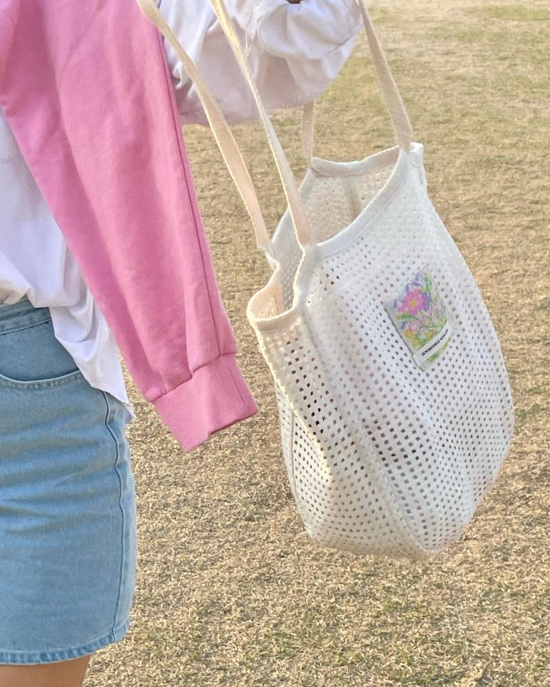 코스모스 네트백 니트가방