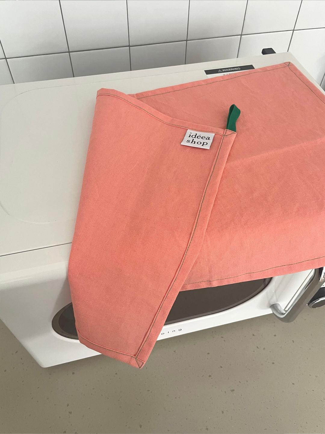 linen kitchen cloth - peach
