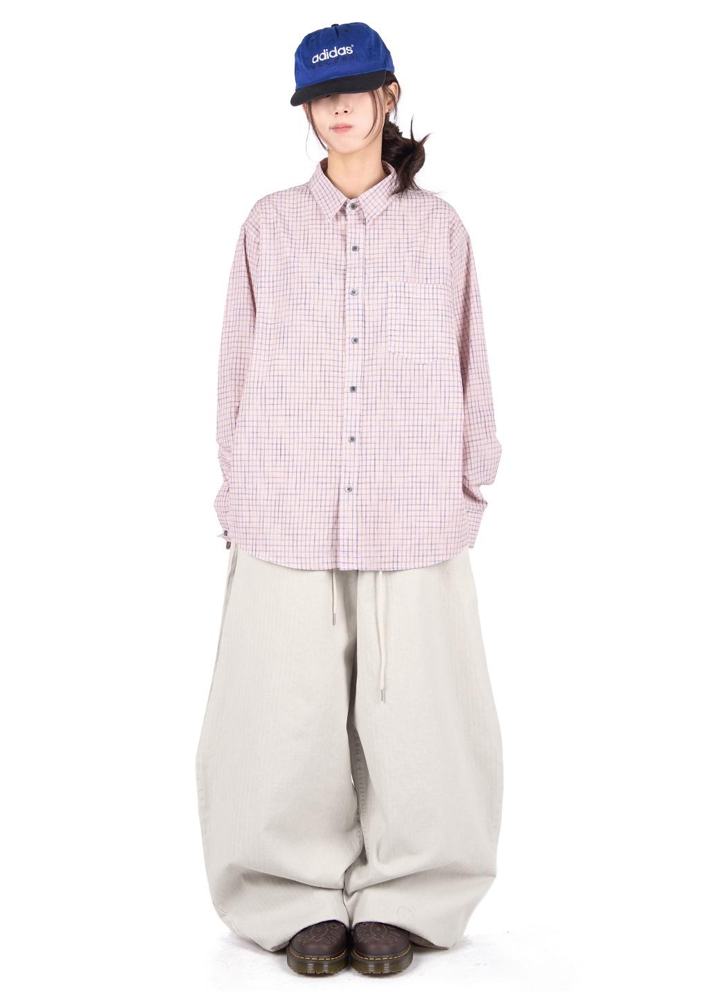 HERRINGBONE BALLOON PANTS
