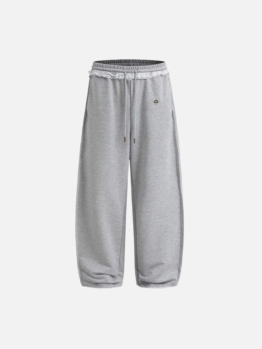 Aelfric Eden Deconstruct Embroidery Baggy Sweatpants - Grey / XS