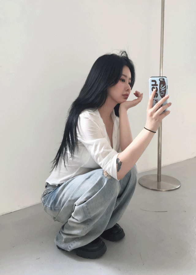 쉬폰 세미크롭 여름 긴팔 셔츠 (WHITE COLOR)