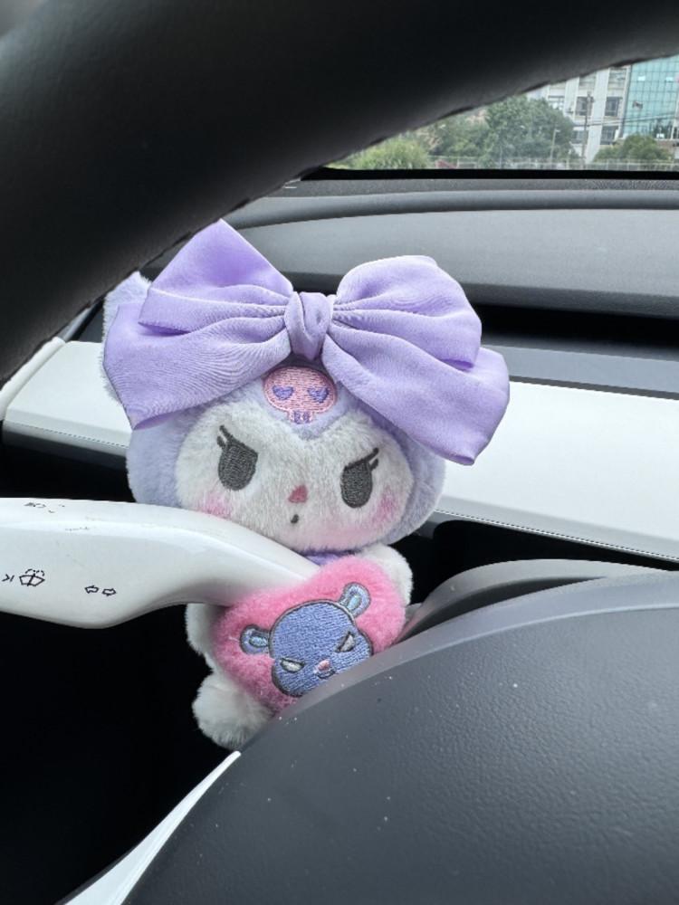 퍼플 쿠로미 와이퍼 인형 차량용 깜빡이인형 방향지시등인형