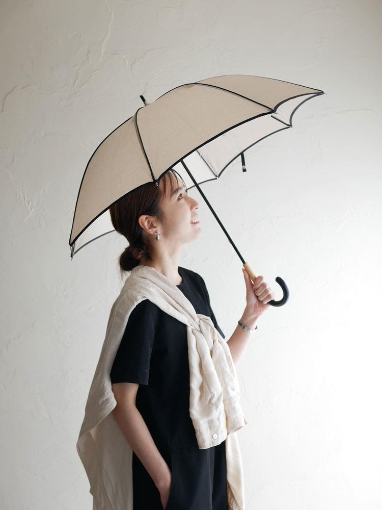 비코즈 양산 플레인 파이핑 양우산 우양산 Because 아이보리