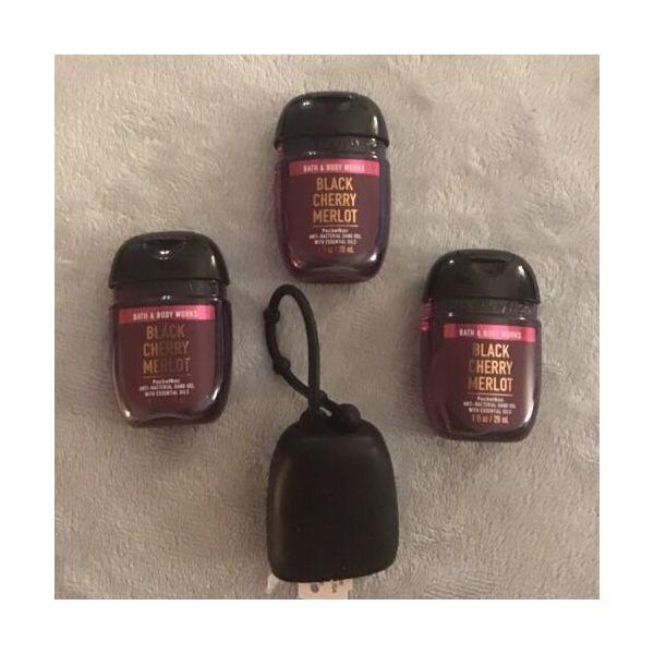 BATH BODY WORKS PB HAND SANI 1온스 PB 홀더 3 블랙 체리 메를로 손소독겔휴대용살균소독제 손세정제
