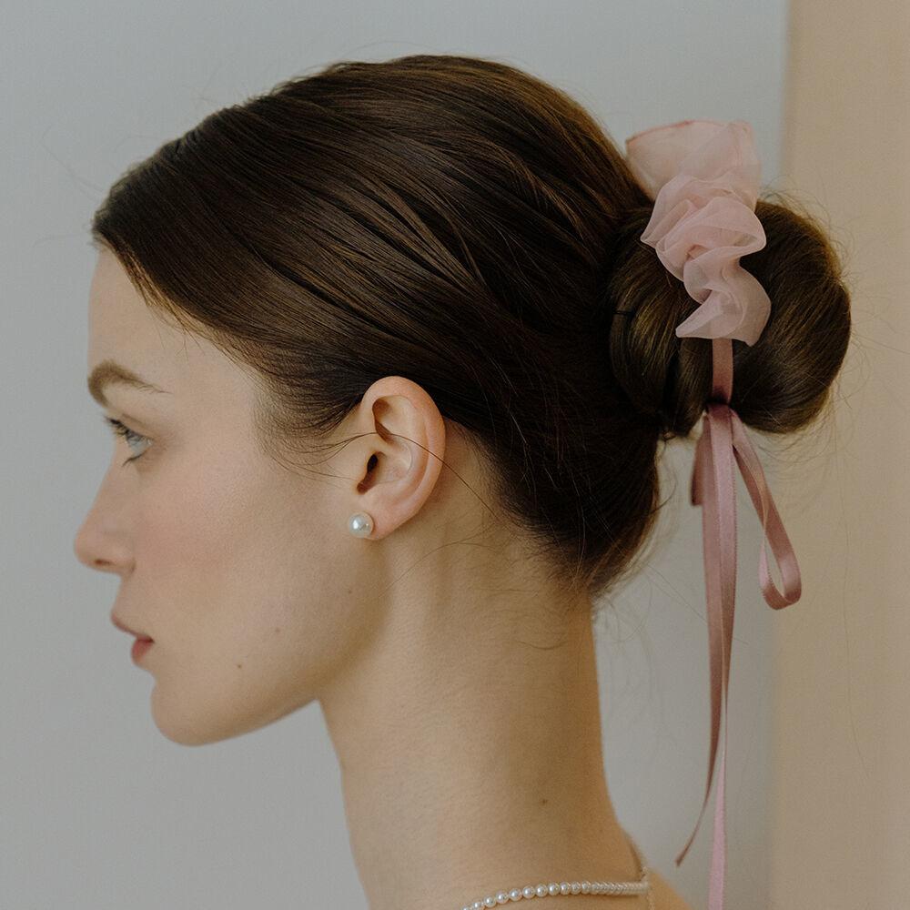 HA043 Chiffon long ribbon hair tie