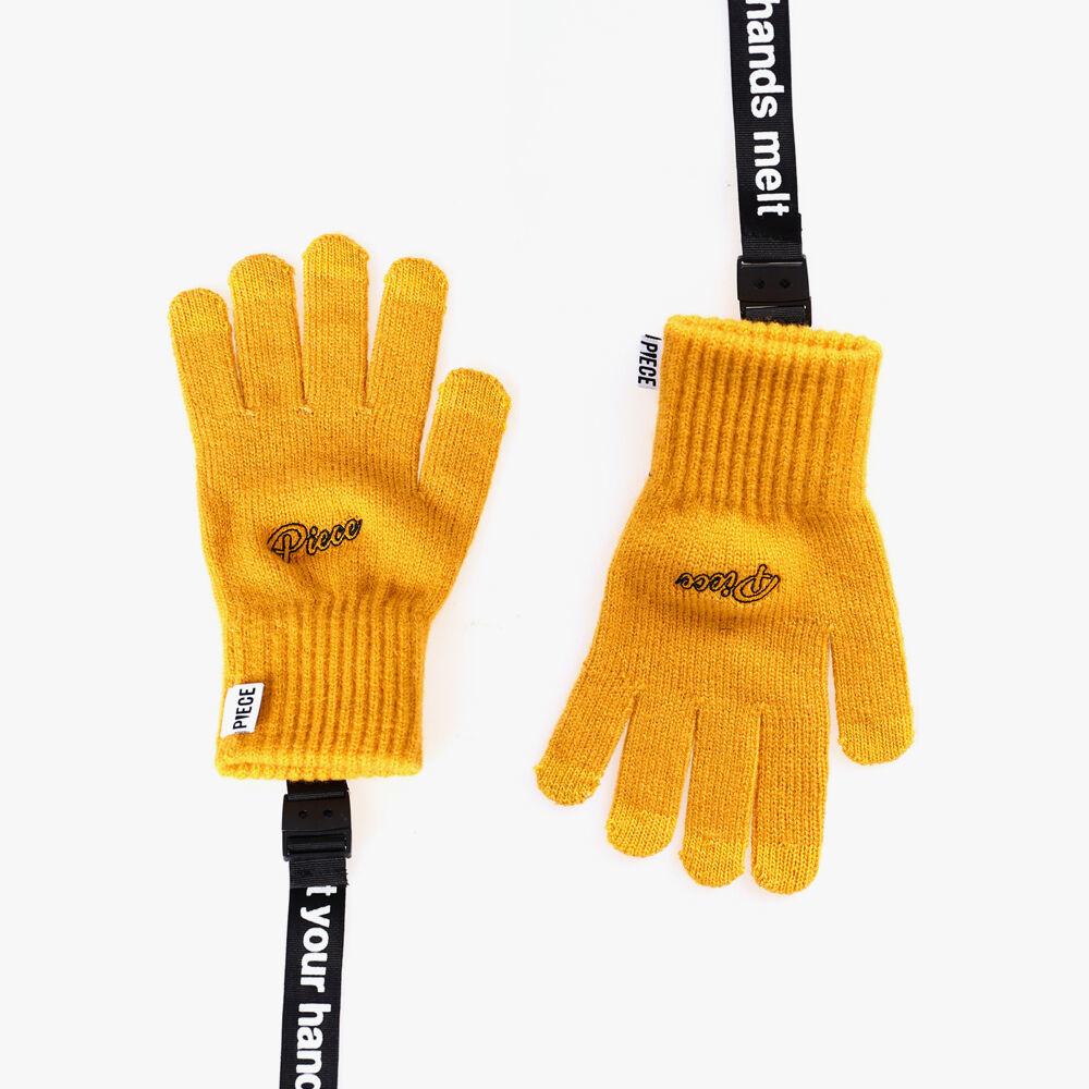 SCRIPT OG STRAP GLOVES (MUSTARD)
