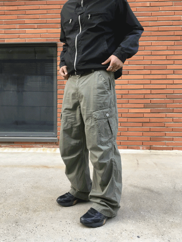 AK 카이 오블리크 워싱 카고팬츠 3color