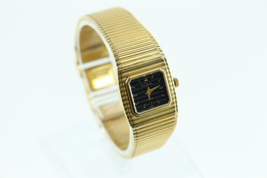 피에르가르뎅 골드 스퀘어 블랙 베젤 럭셔리 시계