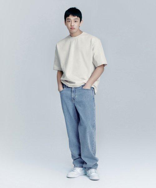 레귤러 핏 데님 팬츠 [라이트 인디고]