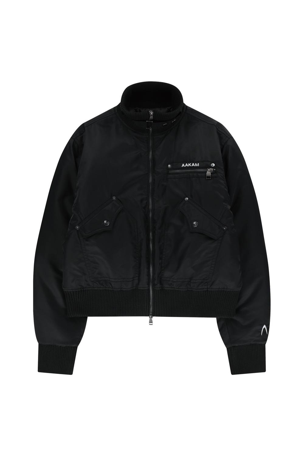 [3.6 예약배송] High-Neck Bomber Jacket (Black)