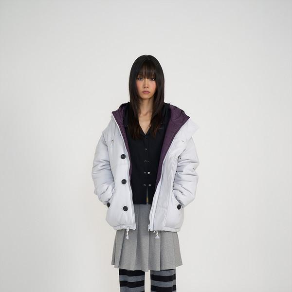 [12월 둘째주 출고예정] PUFFY THINSULATE REVERSIBLE JUMPER (LIGHT GREY & PURPLE)